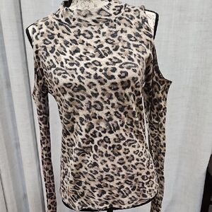 Generation Love Leopard Print Long Sleeve Women's Top Soft, Lightweight